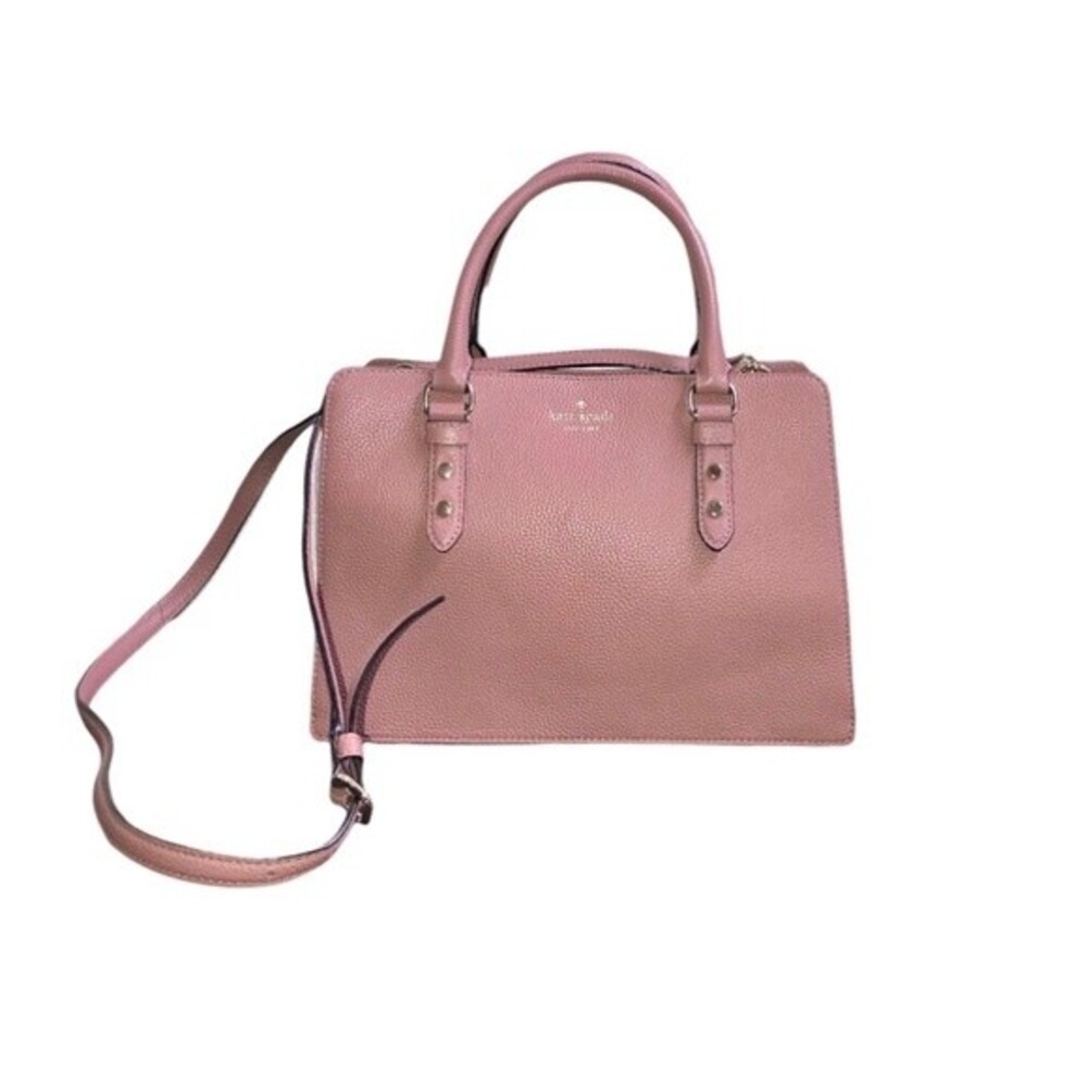 Kate Spade Mulberry Street Lise Satchel Rose Leather Convertible Crossbody Bag
